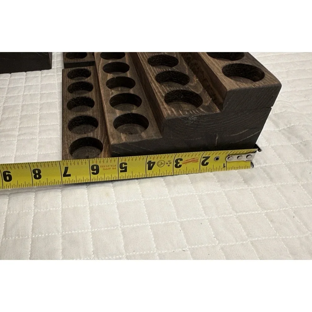 Wooden Essential Oil Display Rack Holder Set Of 3, 60 Bottle Organizer Shelf